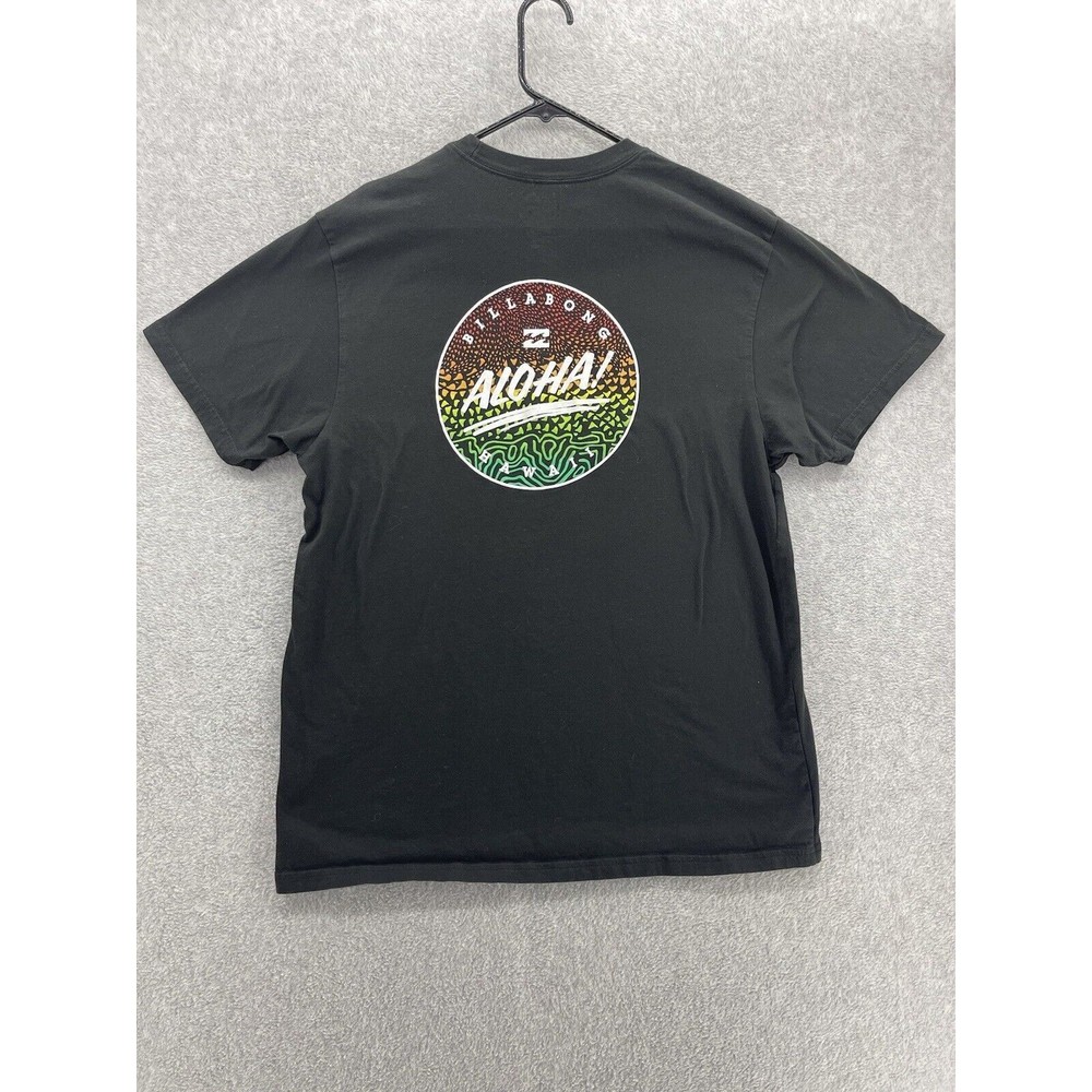 Billabong Kids Shirt Solid Black Short Sleeve Size XL Cotton Aloha Surfer - Picture 1 of 9